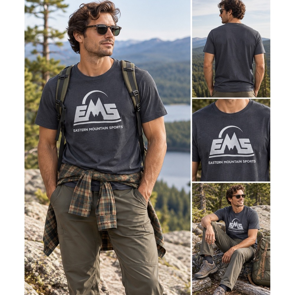 Eastern Mountain Sports EMS Mens M Gorpcore Outdoor Hiking Graphic Tee
Casual